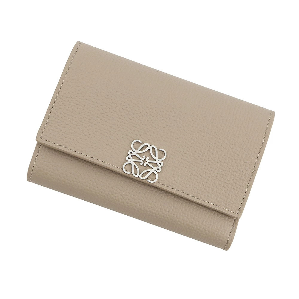 Loewe Tri fold Wallet Anagram Vertical Calf Leather